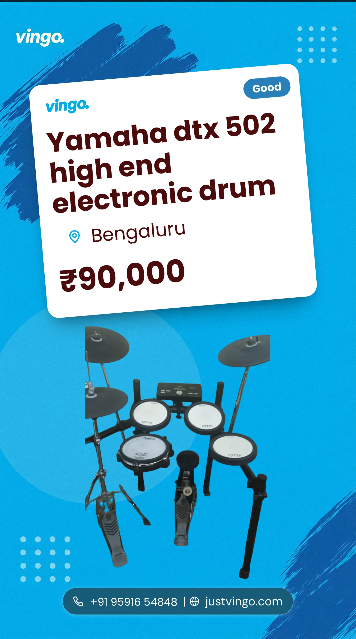 Yamaha dtx 502 high end electronic drum