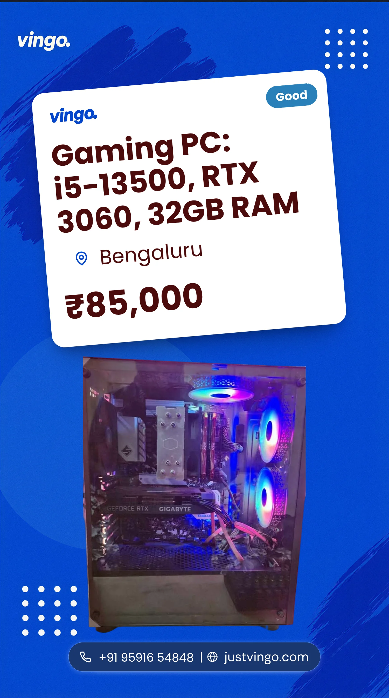Gaming PC: i5-13500, RTX 3060, 32GB RAM