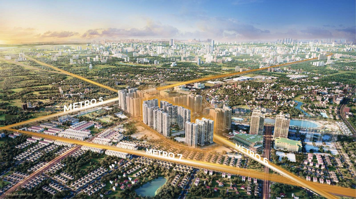 Dự án Vinhomes Smart City Tây Mỗ sở hữu vị trí tại nút giao 03 tuyến metro chiến lược của thủ đô