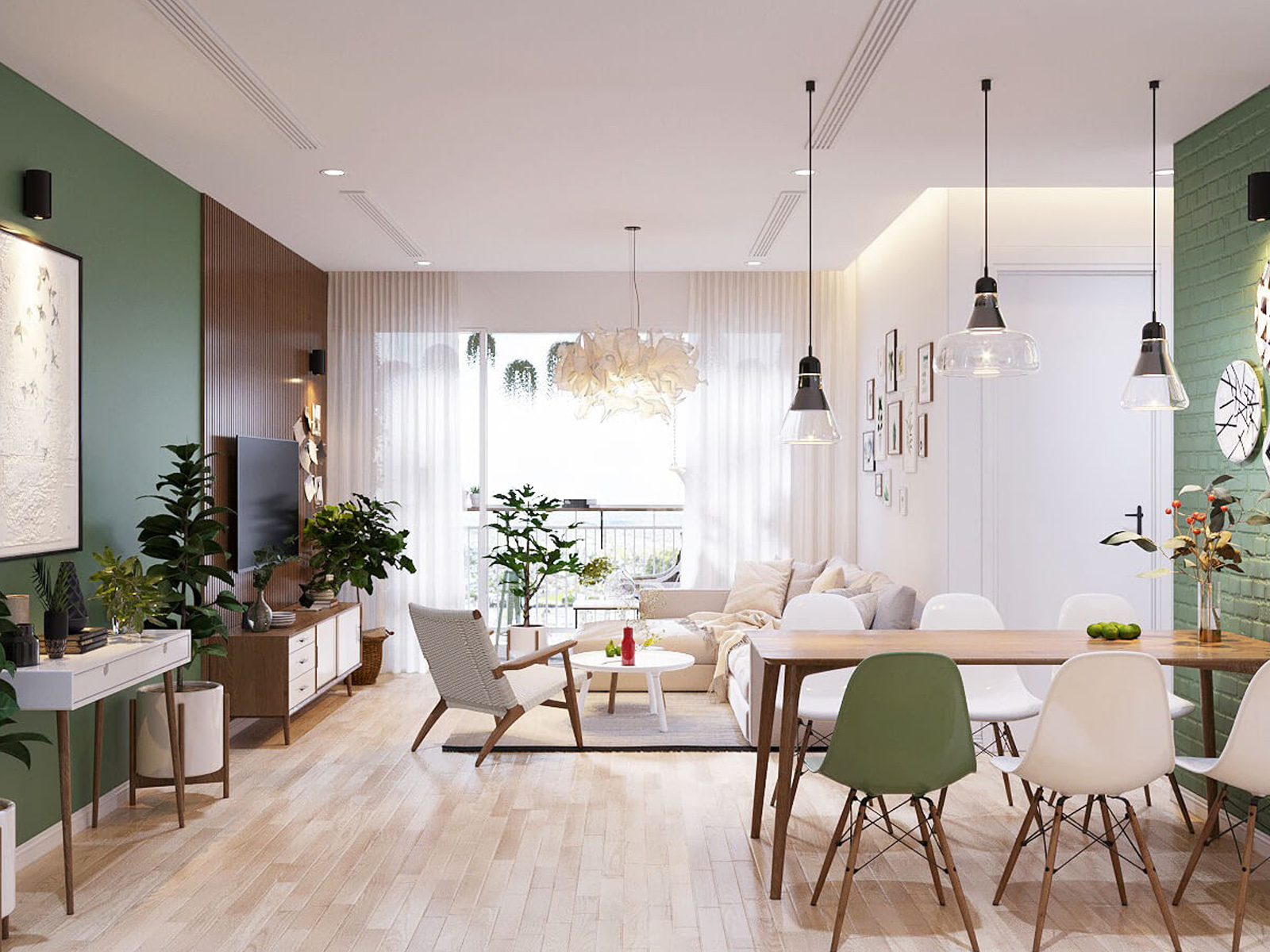 :hinh anh goi y thiet ke can ho 3 phong ngu 80m2 an tuong so 8