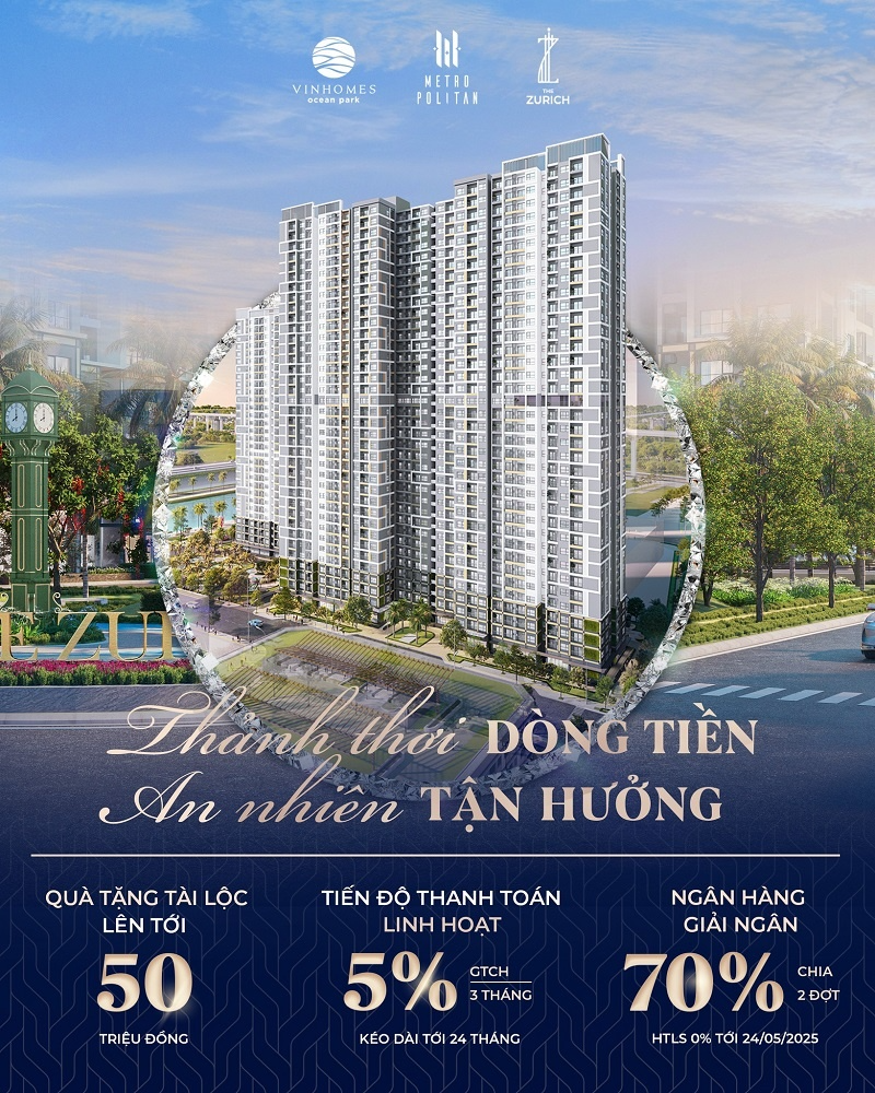 Phân khu The Zurich “trình làng” chính sách ưu đãi khủng chưa từng có trên thị trường.
