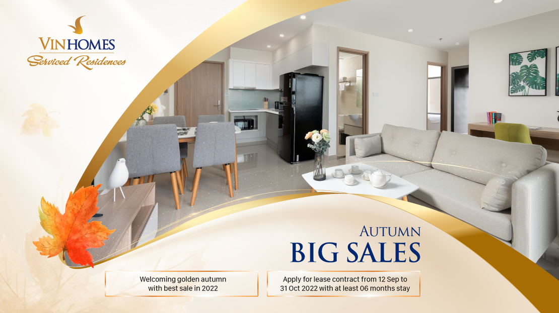 Renting apartment in “Ocean District” only from 5.620.000VND/month with best autumn sales promotion.