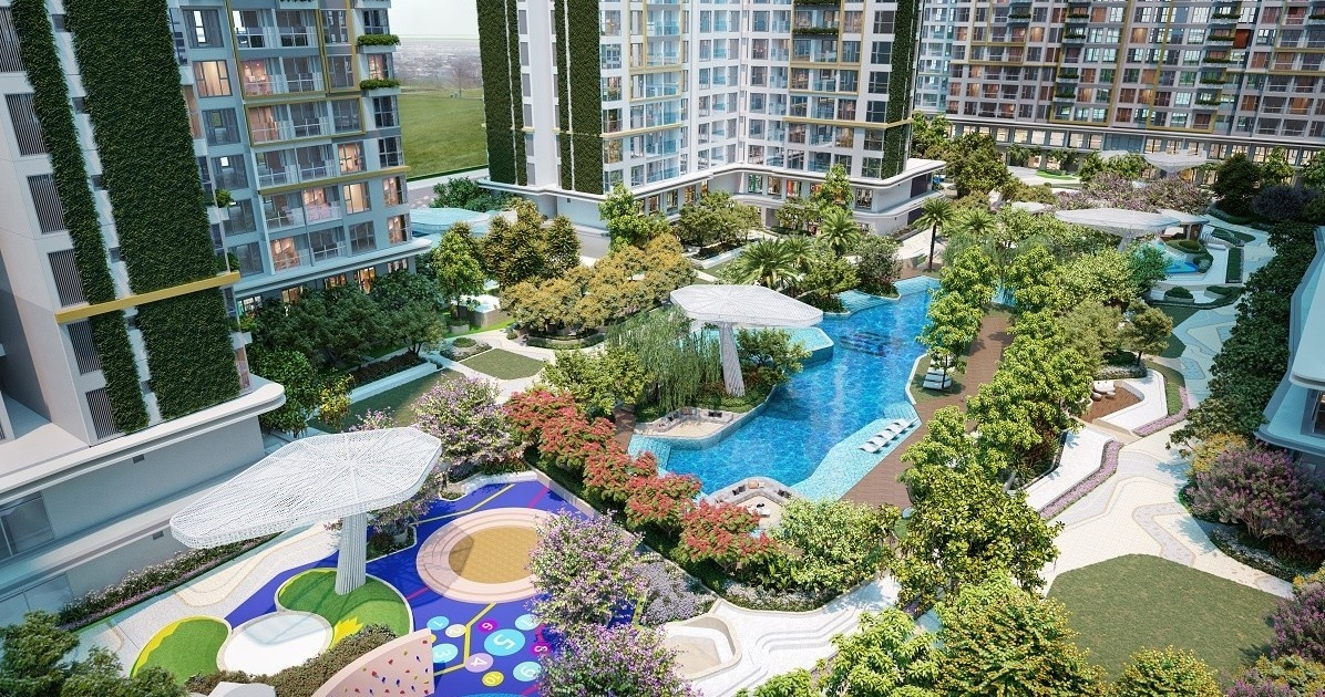 Môi trường sống nhiều cây xanh giúp chỉ số IQ của trẻ tăng lên. Ảnh phối cảnh.