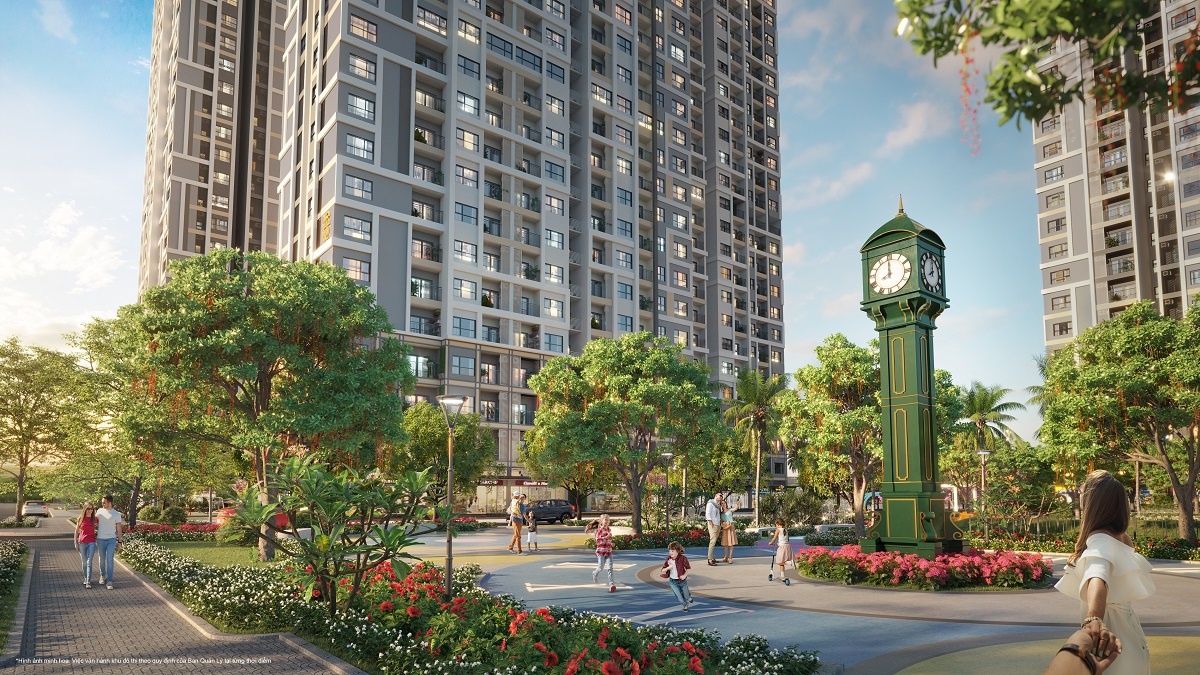 Cuộc sống vận động tại The Zurich được mở rộng với các sân chơi ngay dưới chân những tòa tháp căn hộ. Ảnh phối cảnh.