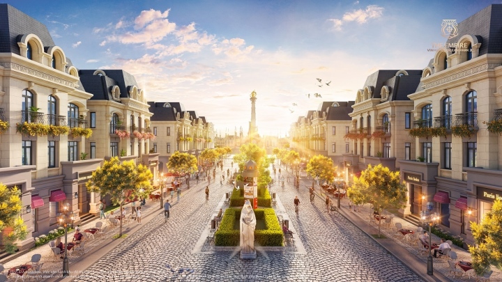 Quảng trường Kinh đô ánh sáng Kingdom Avenue sẽ là điểm nhấn kiến trúc, vừa là nhân tố định hình lối sống cho cư dân Vinhomes Ocean Park 2 – The Empire.