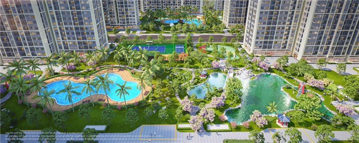 Xanh từ trong ra ngoài đảm bảo cuộc sống hưởng thụ trọn vẹn cho cư dân.