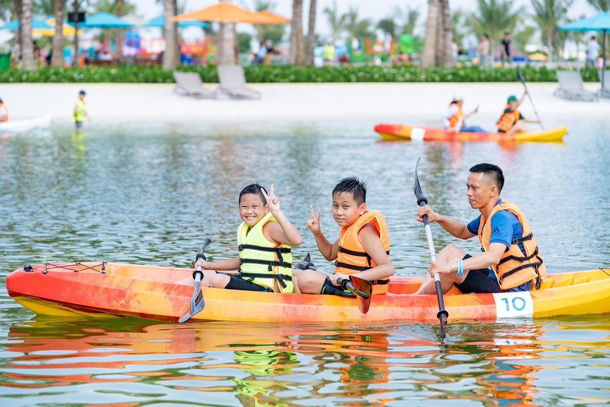 Các hoạt động vui chơi, thể thao tại Vinhomes Ocean Park 2 - The Empire giúp các cư dân nhí có thêm niềm vui, sự phấn khích trước thềm năm học mới 2022 – 2023