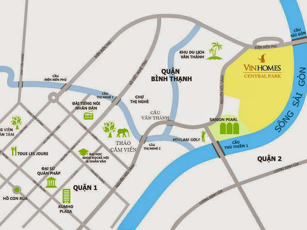 Biệt thự Vinhomes Central Park hưởng lợi thế vị trí từ đại dự án Vinhomes Tân Cảng