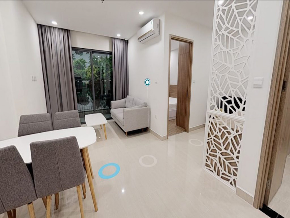 nhà mẫu vinhomes grand parkCăn hộ 1 phòng ngủ tại nhà mẫu Vinhomes Grand Park theo phong cách tối giản