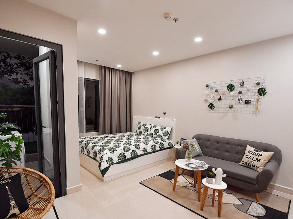 Căn hộ Studio tại nhà mẫu Vinhomes Grand Park với thiết kế trẻ trung, hiện đại