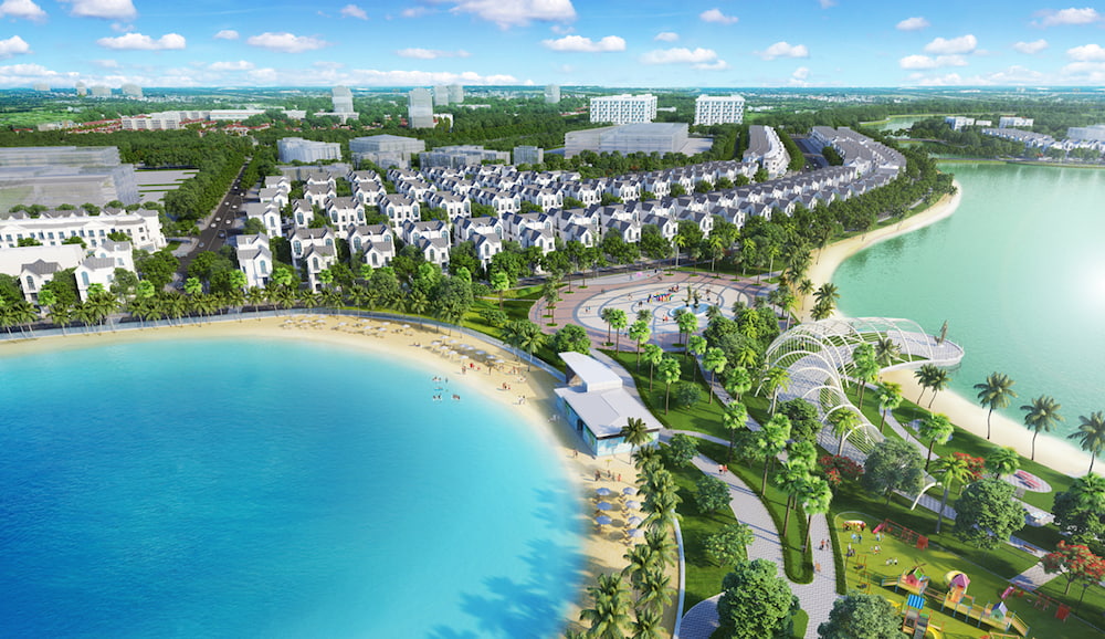 Cư dân sống tại căn 3 ngủ Vinhomes Ocean Park được hưởng trọn cảnh quan xanh tại dự án