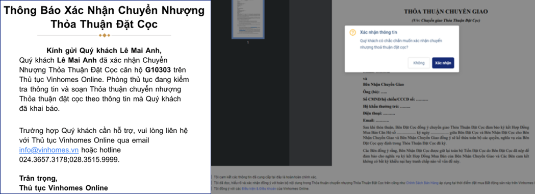 hinh anh cac buoc ky thu tuc online cho khach hang mua nha vinhomes so 19