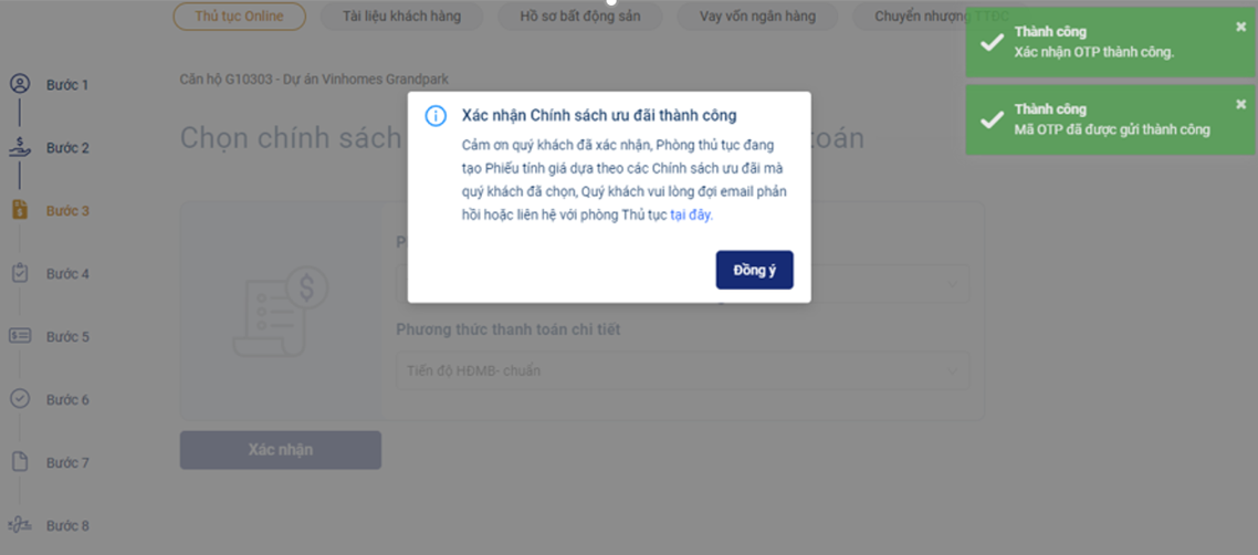 hinh anh cac buoc ky thu tuc online cho khach hang mua nha vinhomes so 8