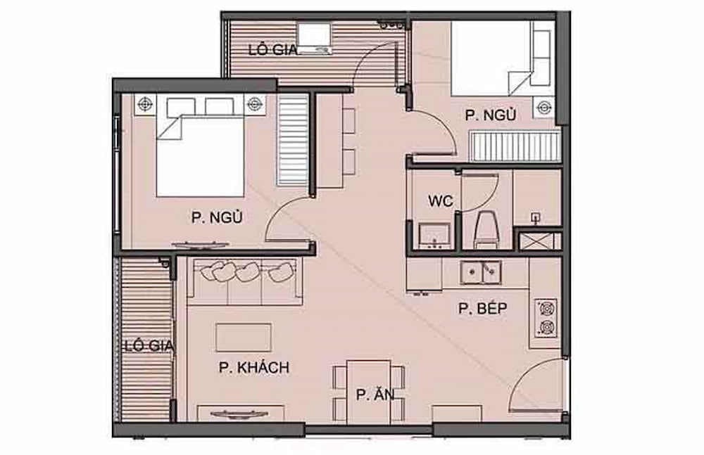 Hình ảnh căn hộ tòa S7.01 Vinhomes Grand Park - căn 2PN