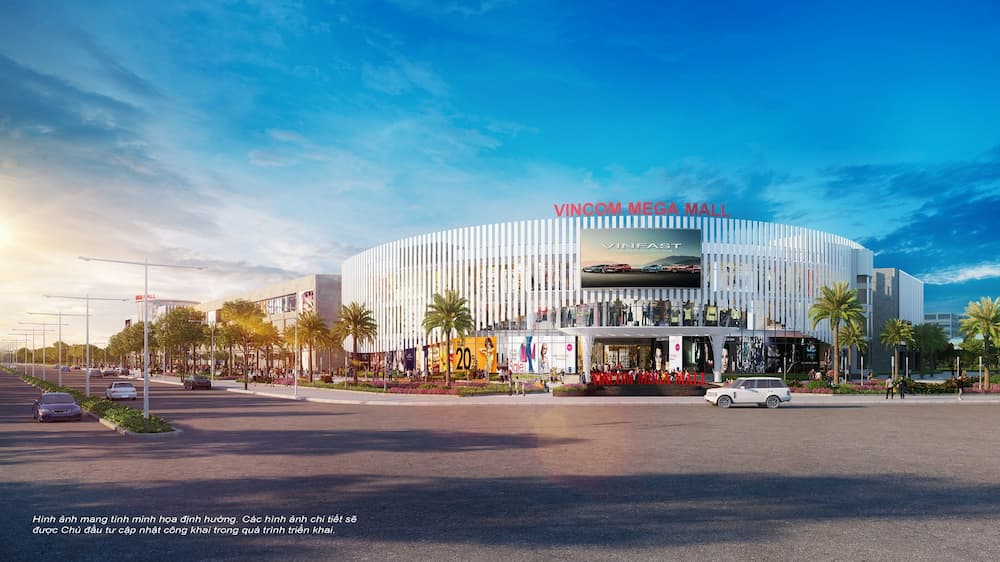 Vincom Mega Mall nằm ngay tại cửa ngõ Vinhomes Smart City