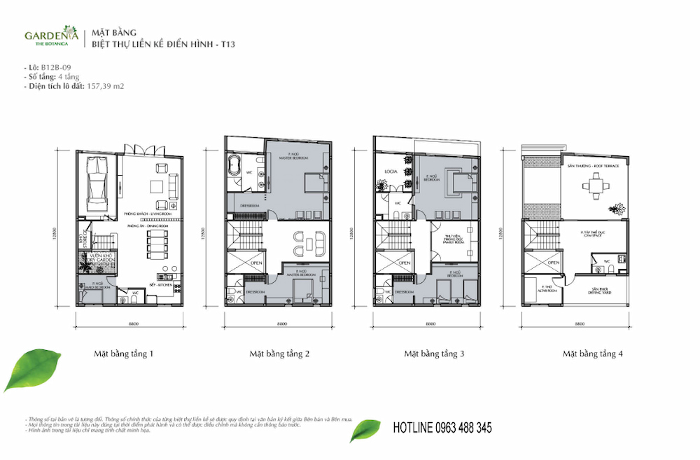Hình ảnh điển hình của biệt thự Vinhomes Gardenia Mỹ Đình loại liền kề