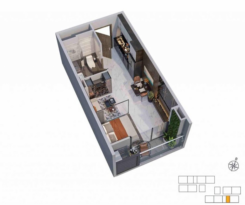 Hình ảnh mặt bằng quy hoạch căn hộ studio The Beverly Solari Vinhomes Grand Park