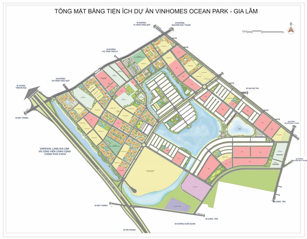 hinh anh tong quan vi tri vinhomes ocean park - thanh pho bien ho trong long Ha Noi so 1