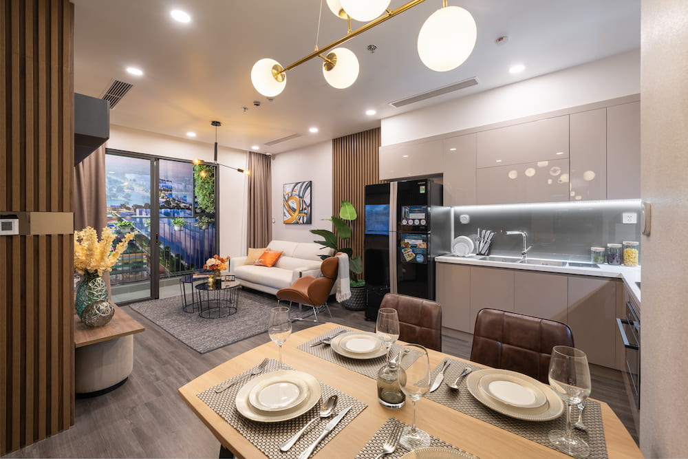 Không gian căn hộ 2 phòng ngủ phân khu The Zenpark - Vinhomes Ocean Park