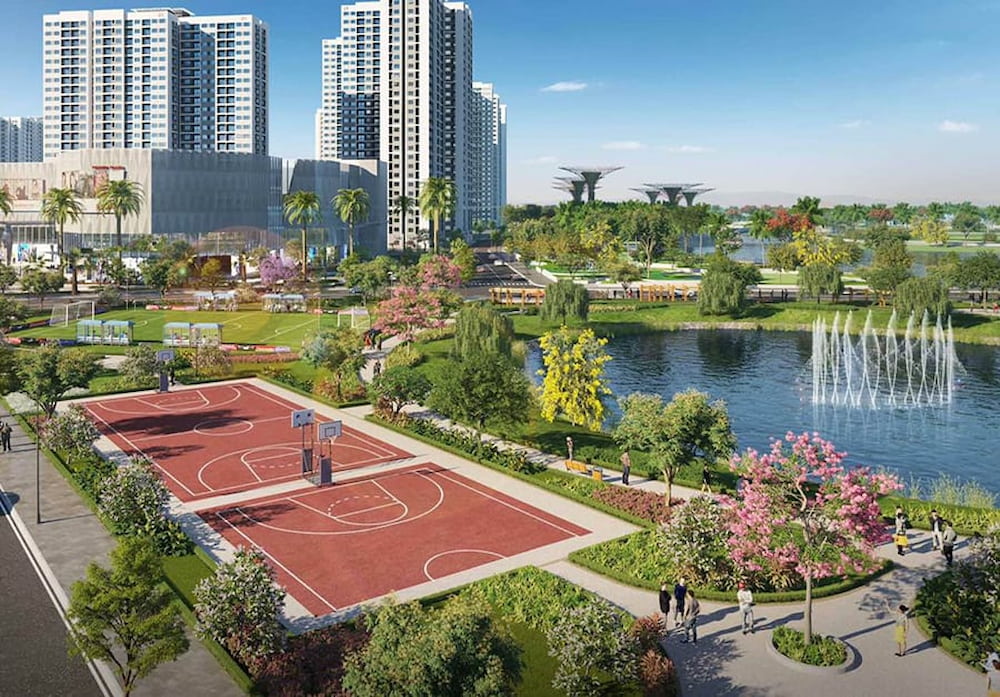 Không gian rèn luyện thể thao tại công viên Ánh sáng thuộc đại công viên 36ha Vinhomes Grand Park