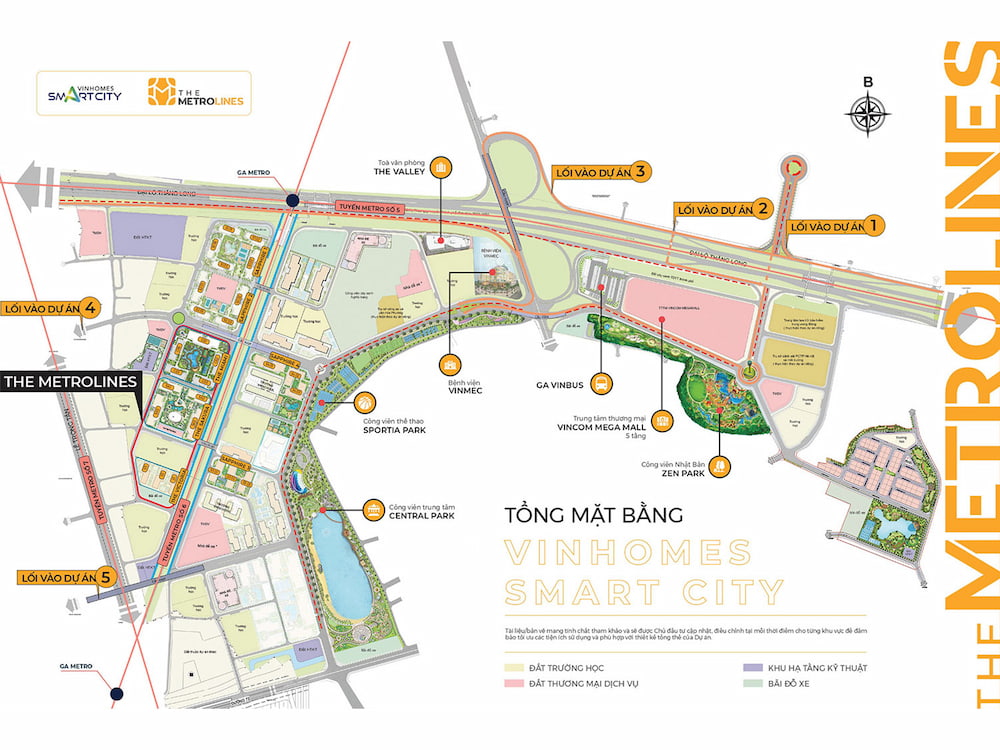 Mặt bằng dự án The Metrolines - bộ 3 phân khu đẳng cấp quốc tế