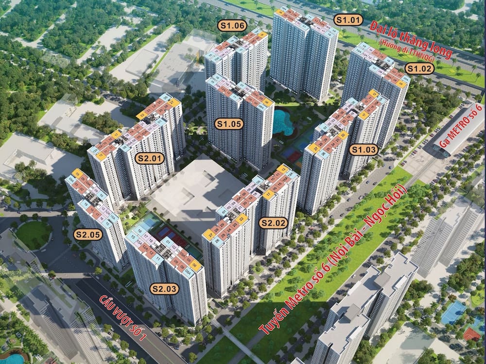 Mặt bằng Sapphire 1 Vinhomes Smart City được quy hoạch thông minh, nơi an cư lý tưởng cho khách hàng