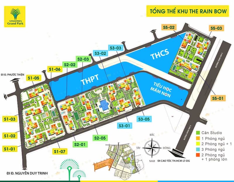 Mặt bằng vị trí tòa S2.03 Vinhomes Grand Park