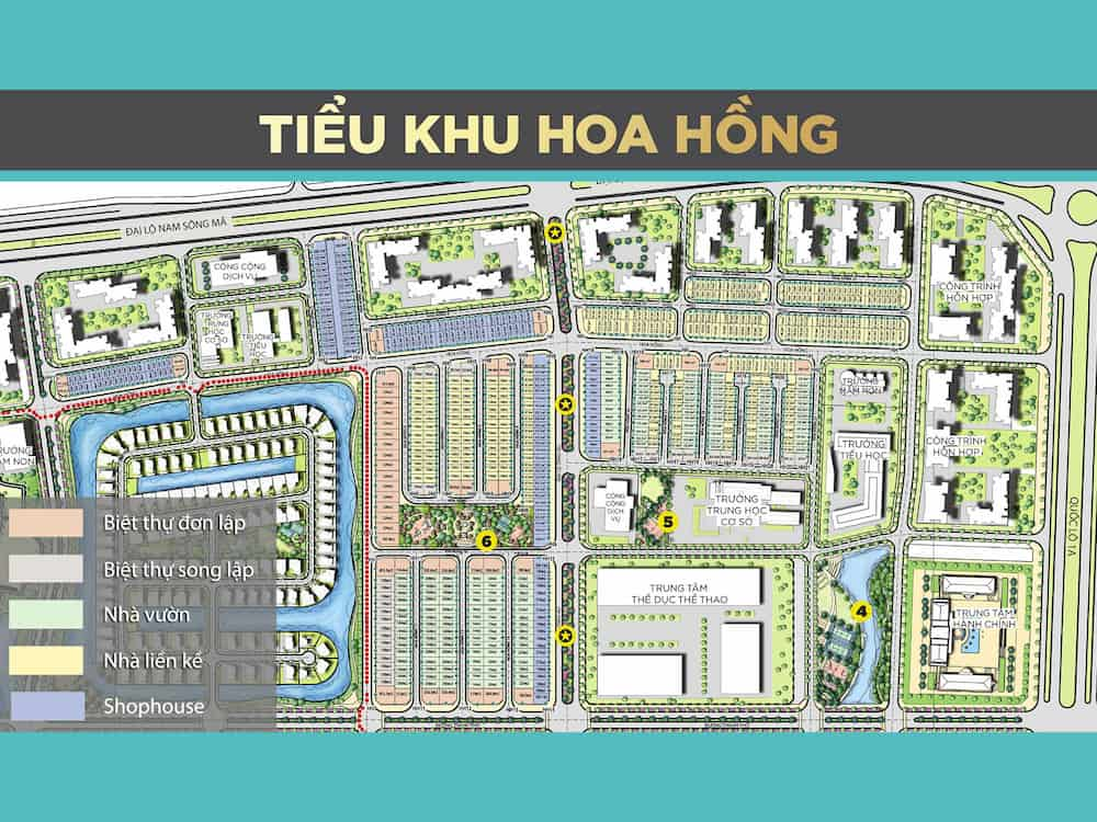 Mặt bằng Vinhomes Star City - tiểu khu Hoa Hồng