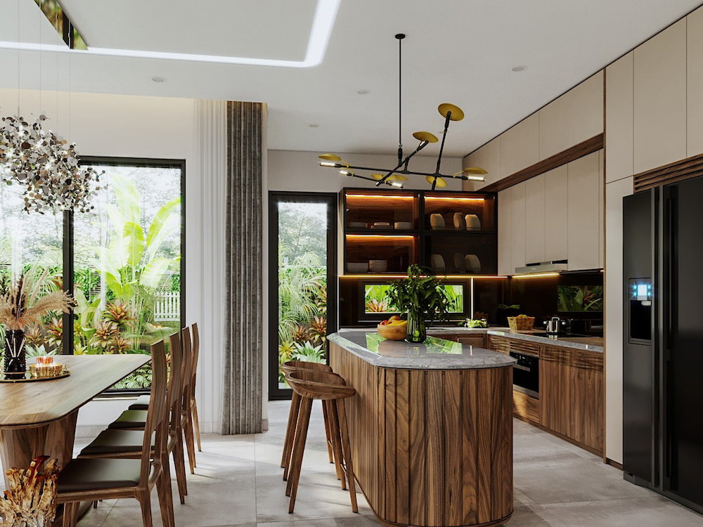 Mẫu phòng bếp đẹp của biệt thự