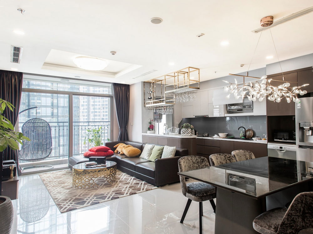 Nhà bếp hiện đại, đầy đủ công năng trong các căn hộ 4PN Vinhomes