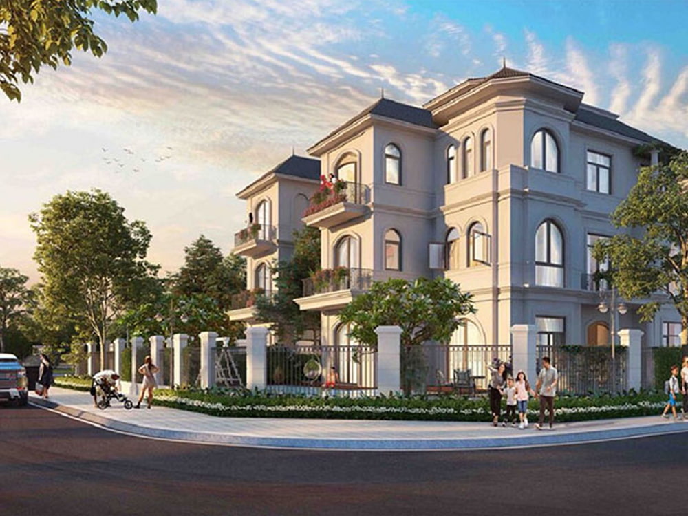 Phối cảnh Vinhomes Smart City mô tả sự thời thượng của biệt thự Vinhomes Green Villas