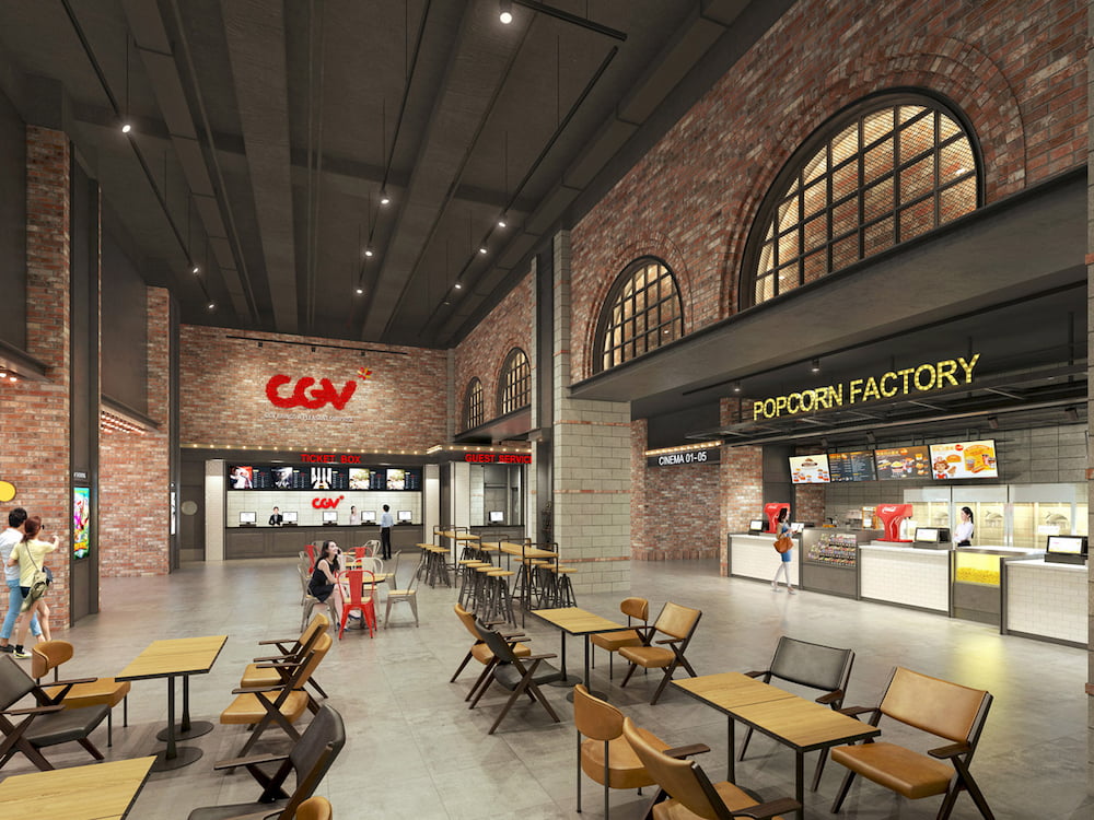 Rạp chiếu phim CGV nằm tại tầng 6 trong sơ đồ Vincom Bà Triệu