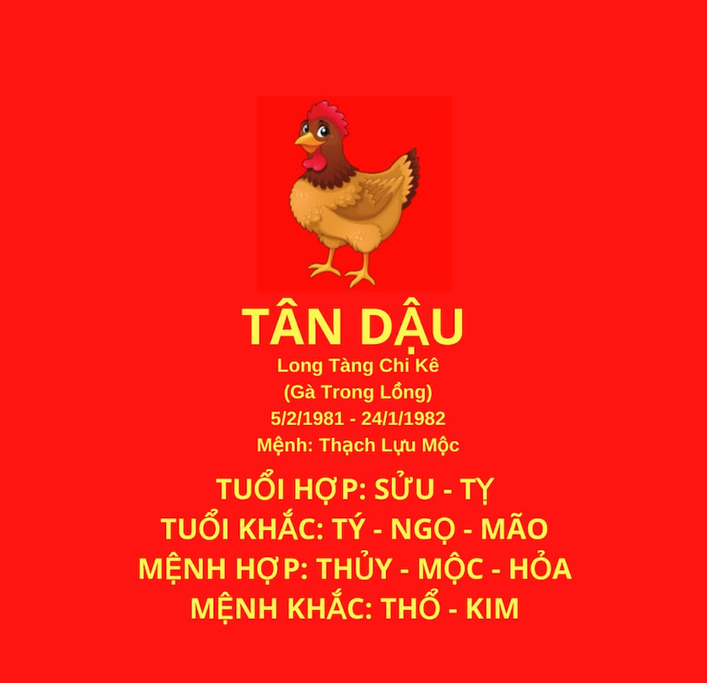 Nam Nữ tuổi Tân Dậu 1981 mệnh gì hợp màu gì