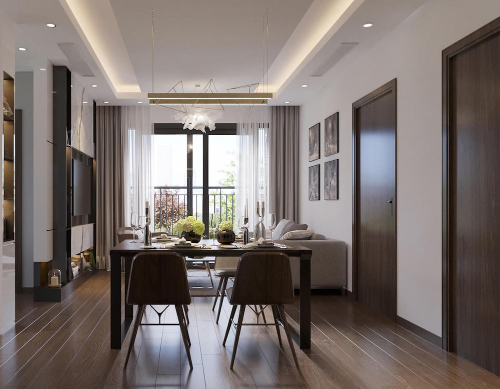 Thiết kế nội thất căn hộ Vinhomes hiện đại, sang trọng