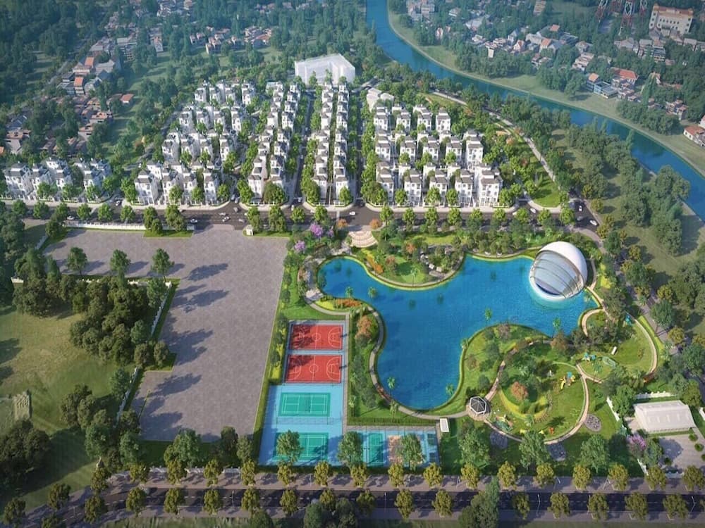 Tiện ích hồ cảnh quan tại Vinhomes Green Villas