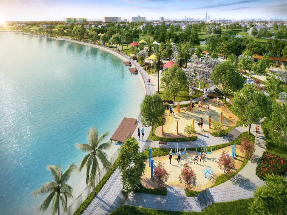 Từ vị trí The Miami, cư dân dễ dàng tiếp cận bộ 03 công viên liên hoàn của đại đô thị