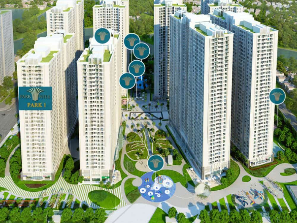 Vị trí cửa ngõ của Park 1 Times City trong quần thể khu đô thị Park Hill