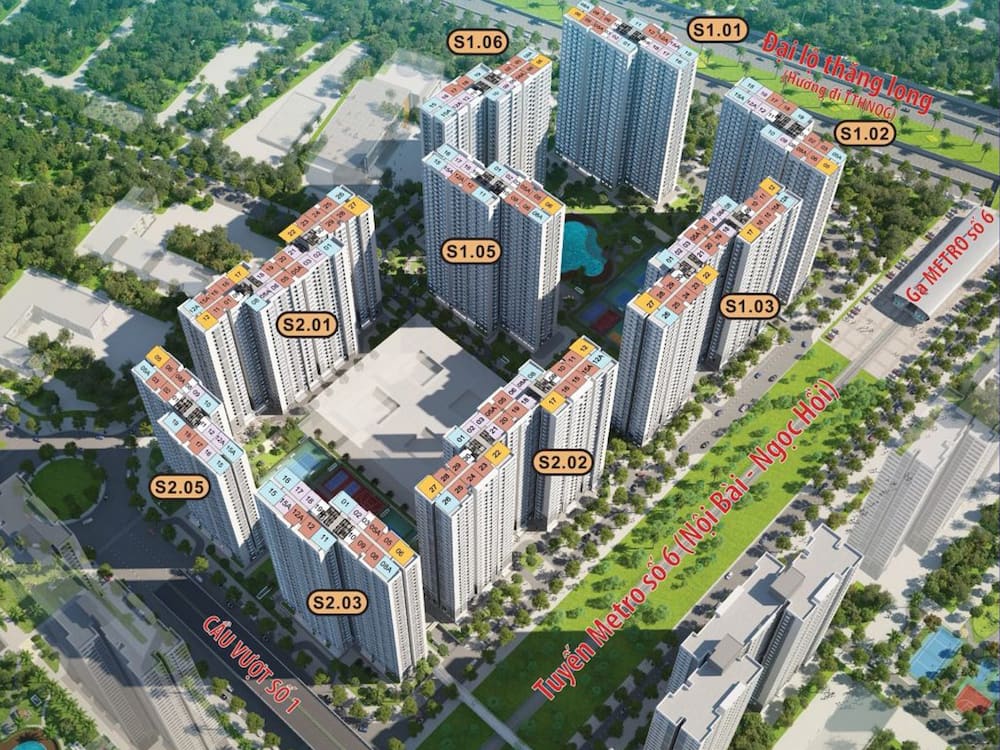 Vị trí S2.01 Vinhomes Smart City thuận tiện cho cư dân 