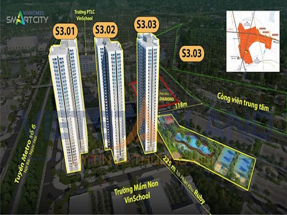 Vị trí tòa S3.02 Vinhomes Smart City giúp cư dân tương lai di chuyển thuận tiện hơn