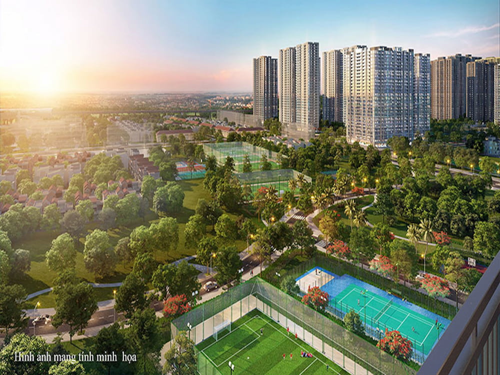 View hướng Tây Bắc không bị che chắn của tòa S1.11 Vinhomes Ocean Park