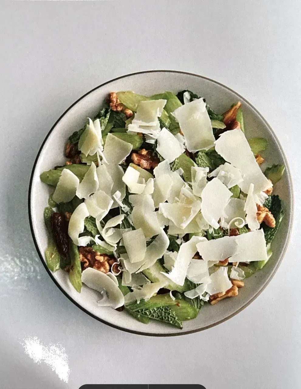 Celery Salad with Toasted Walnuts, Medjool Dates, and Piave Vecchio Cheese - Image 1