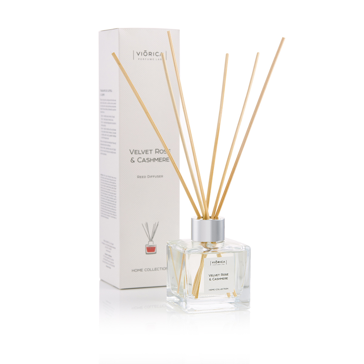 Difuzor de parfum trandafir de catifea & casmir, viorica, 100 ml