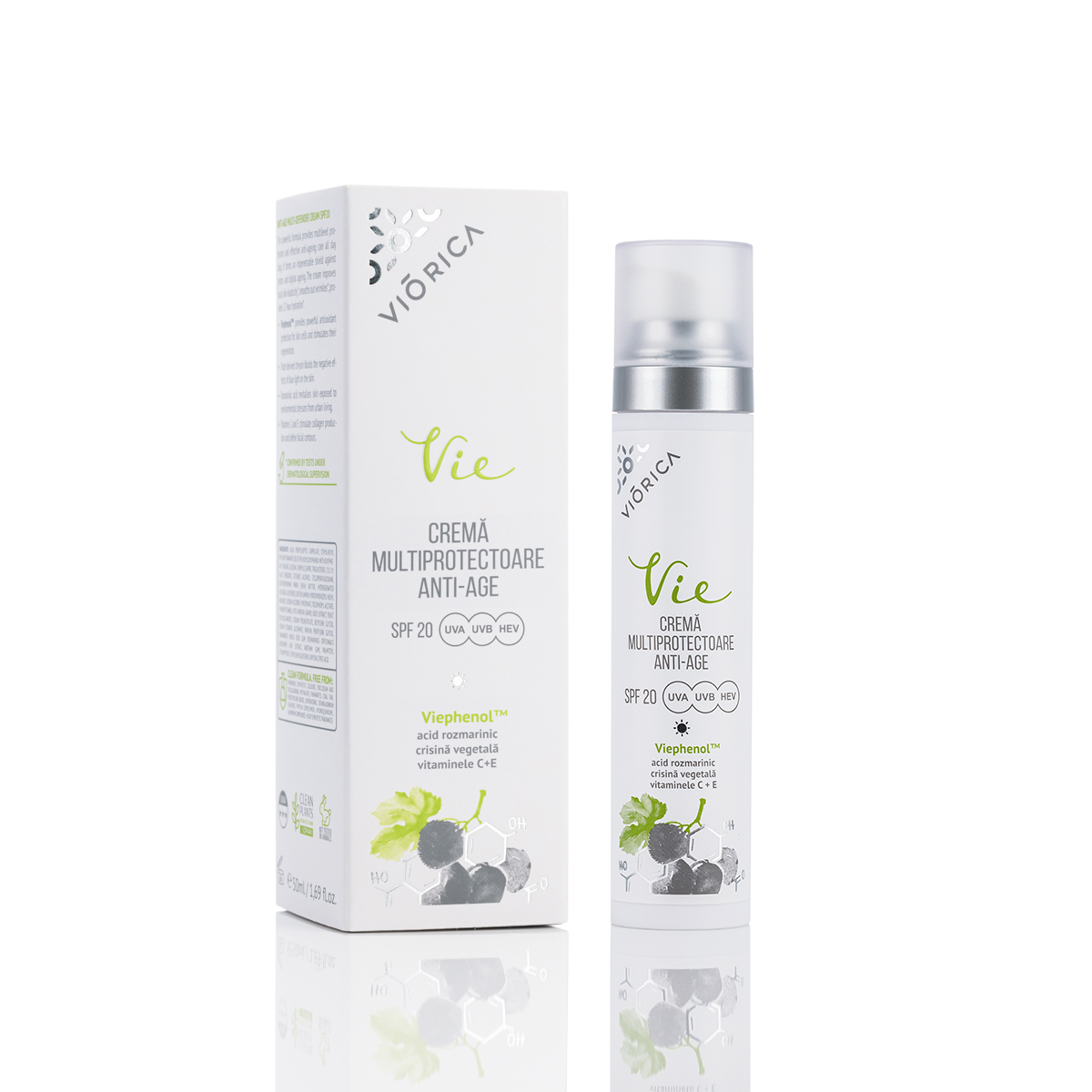 Cremă multiprotectoare anti-age spf20, viorica vie