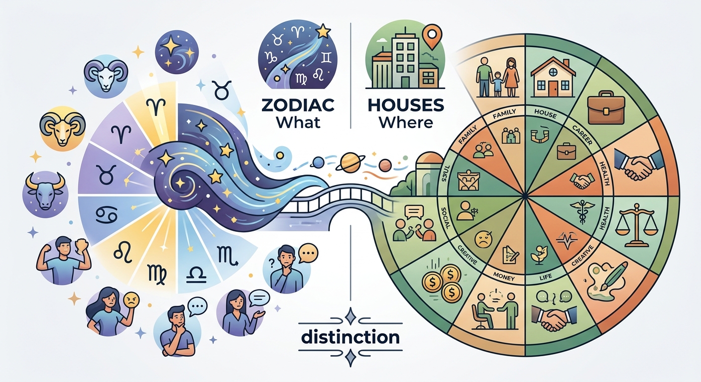 Distinguishing Signs from Houses: A Fundamental Clarification