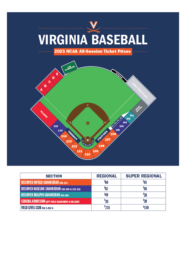 2023 Baseball Ticket Information Virginia Cavaliers Official Athletic