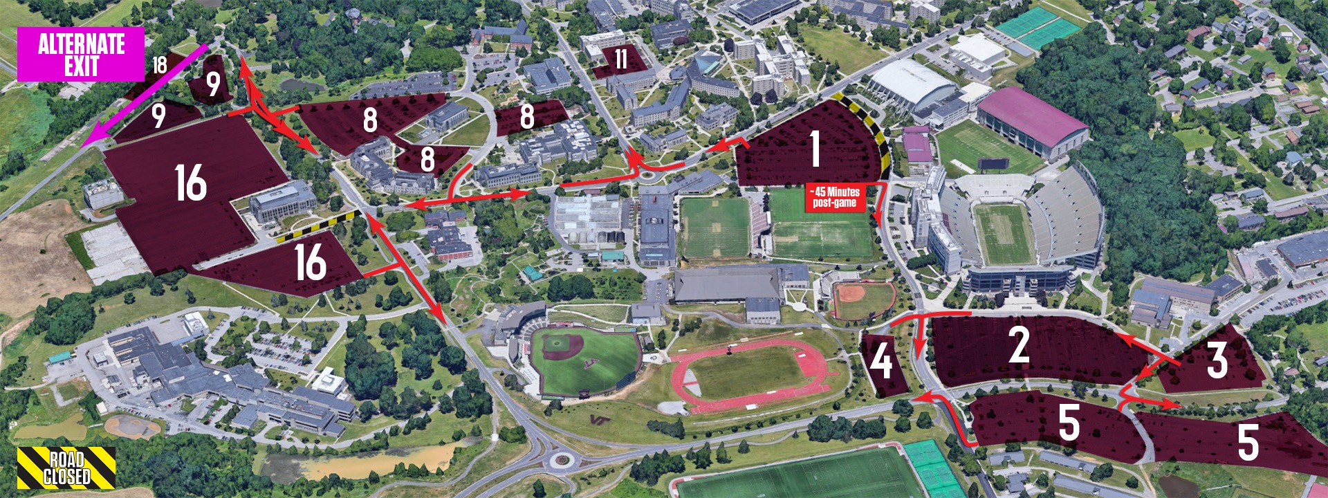 Football Post Game Traffic Pattern