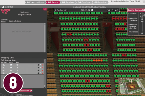 Ballena Seat Selection - Step 8