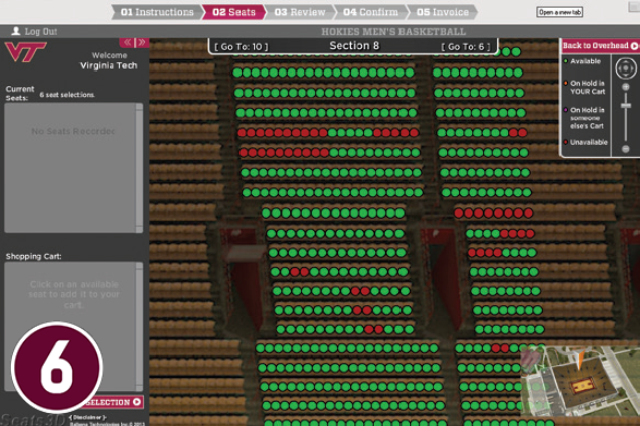 Ballena Seat Selection - Step 6