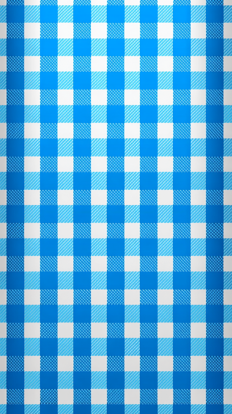 Mobile wallpaper of a blue Gingham pattern