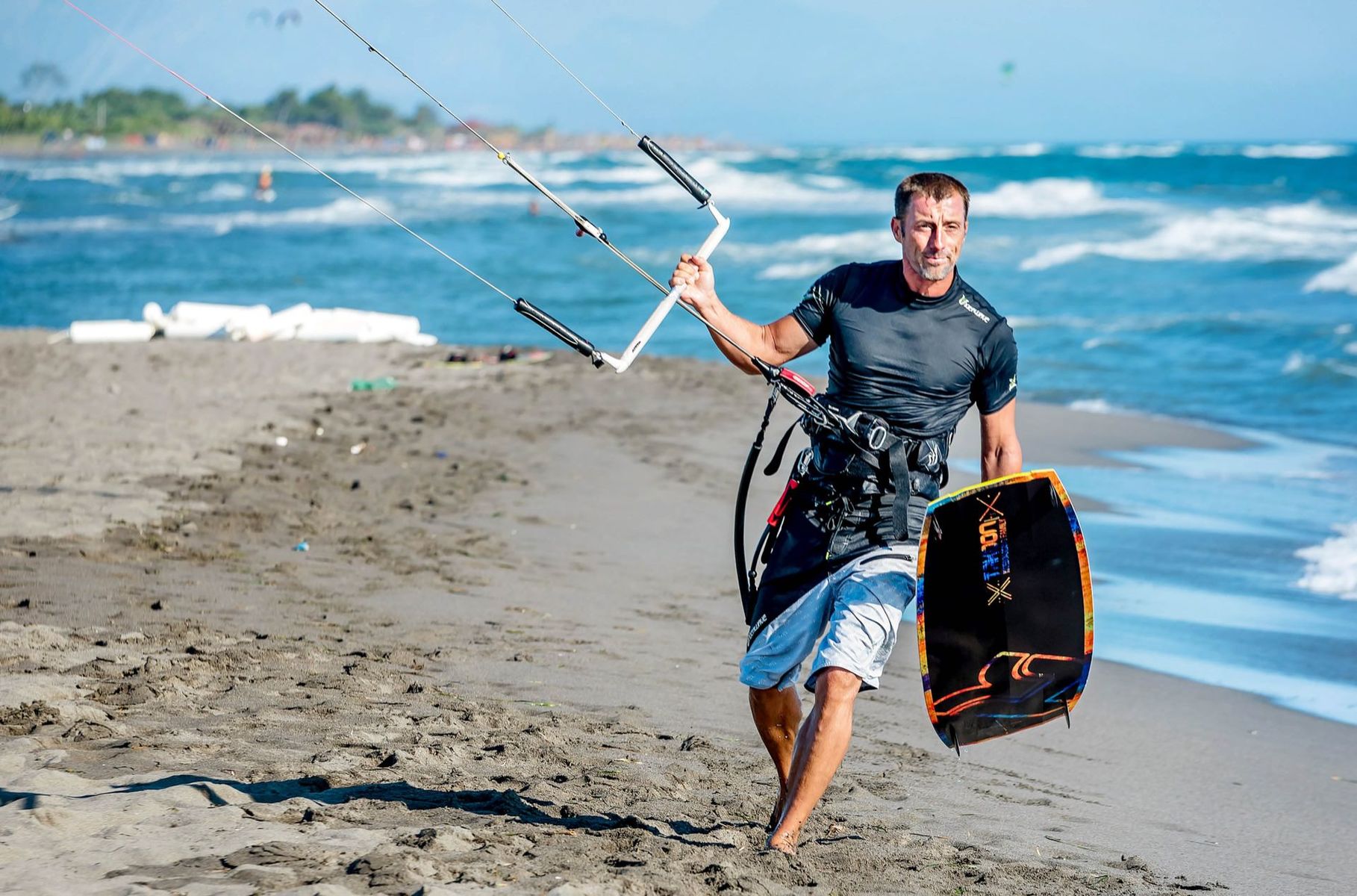 Kite Surfing on Long Beach, Ulcinj